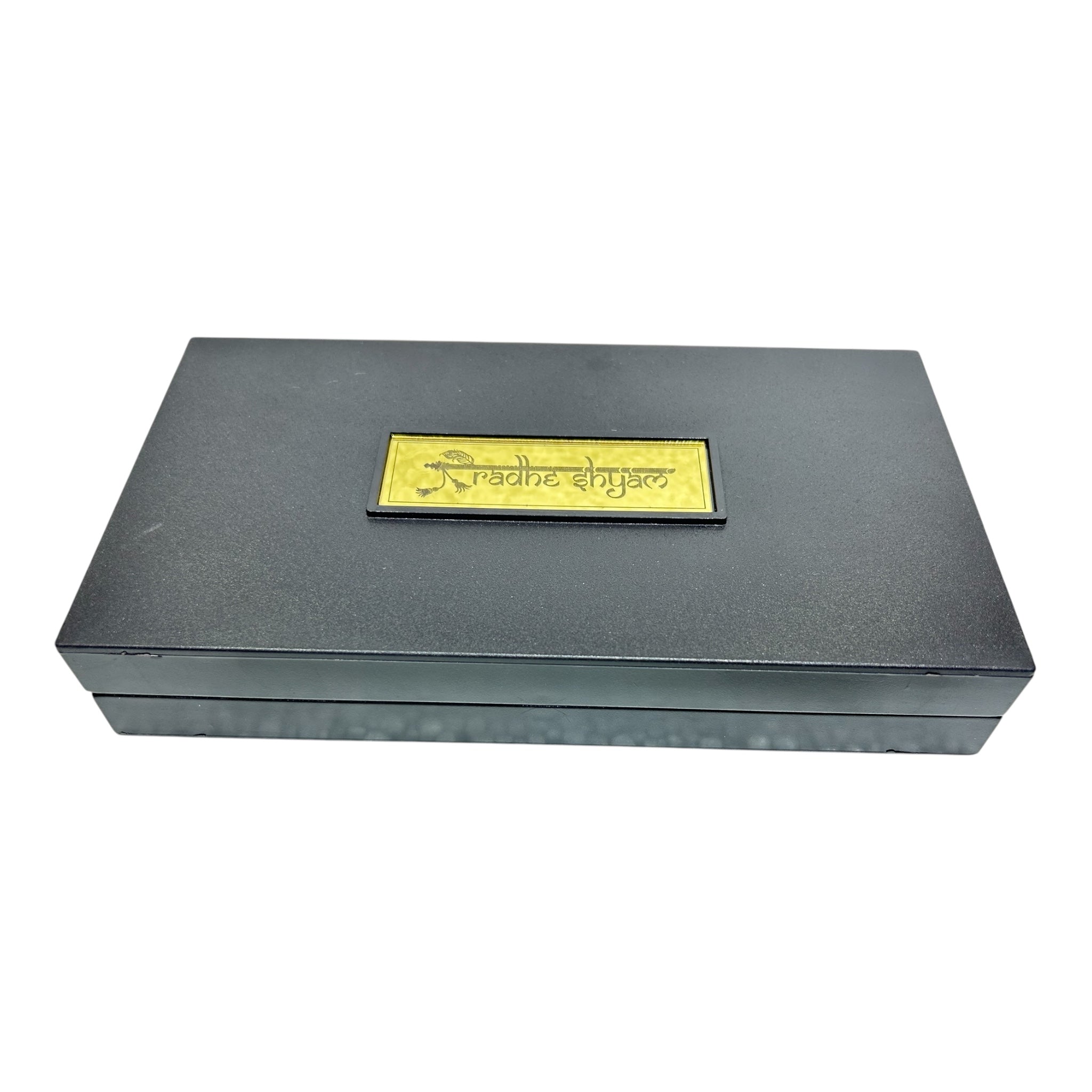 ISKCON Multicolour Sri Radha Krishna Charan Padhukas Corporate Gift Box 21 x 11cms - devotional presentations for Janmashtami Celebrations