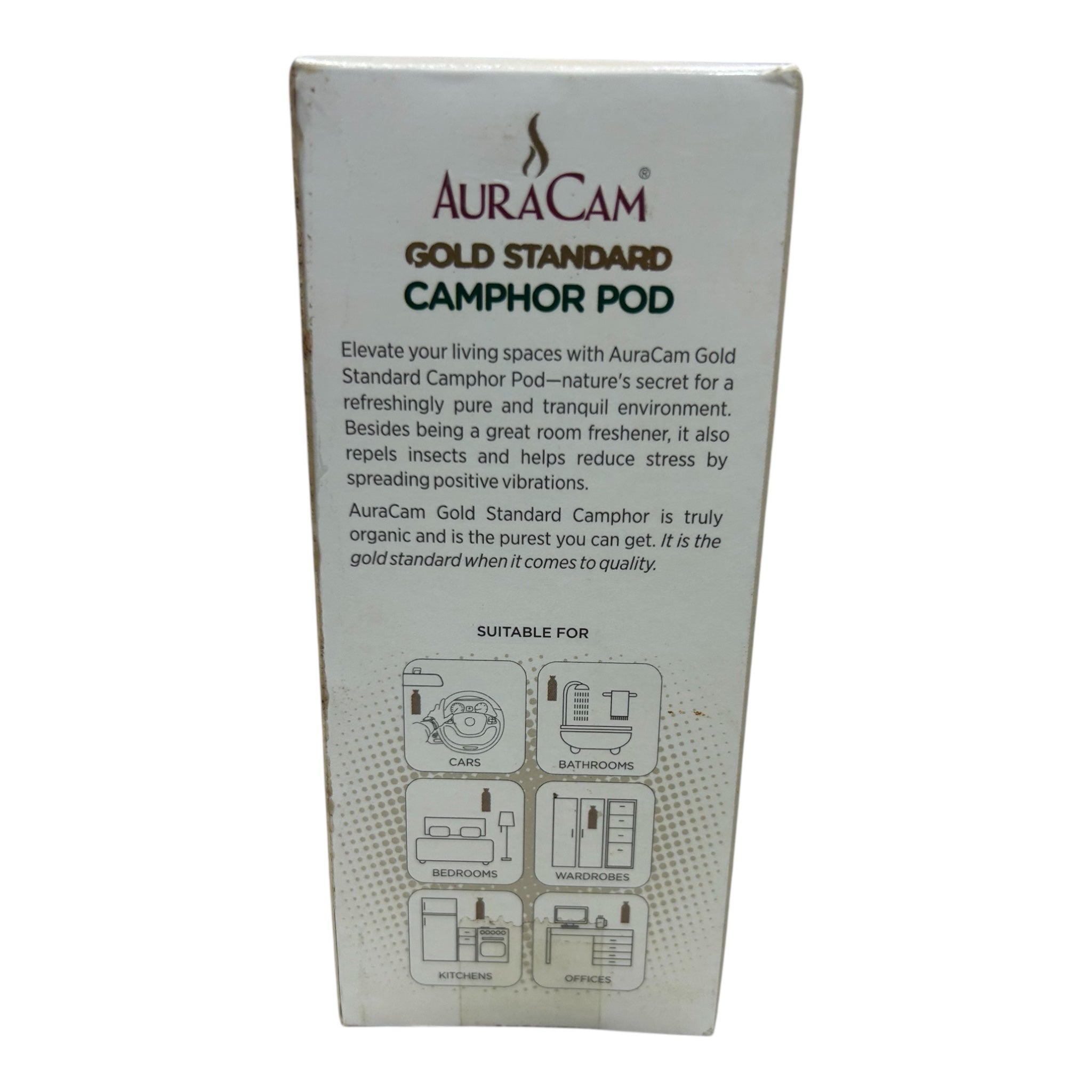 Auracam Camphor Pod Mogra Flavour - Aromatic Natural Air Purifier & Mood Enhancer