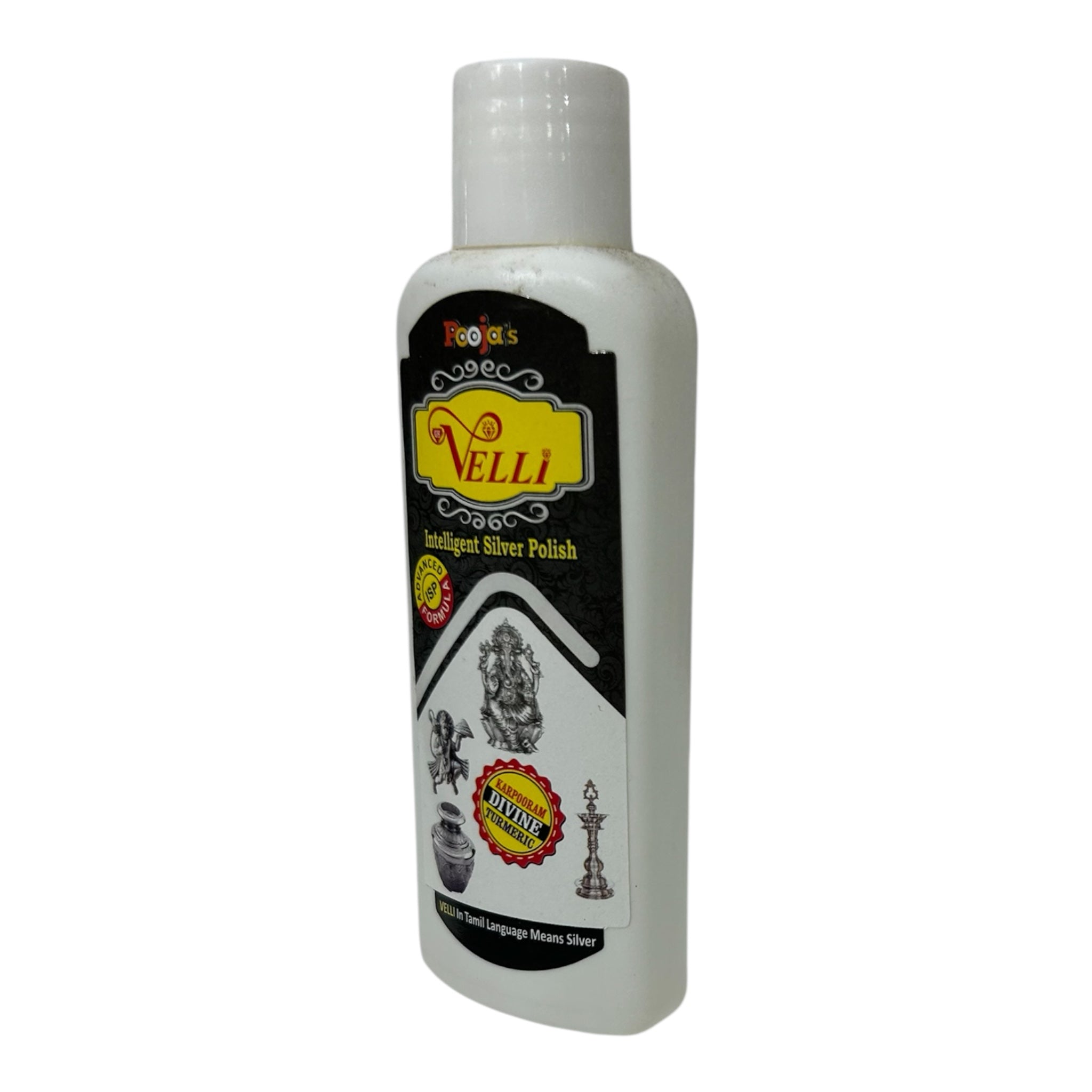 Pooja Velli (வெள்ளி) Intelligent Silver Polish - Fast & Gentle Silver Cleaner for Idols, Jewelry & Utensils