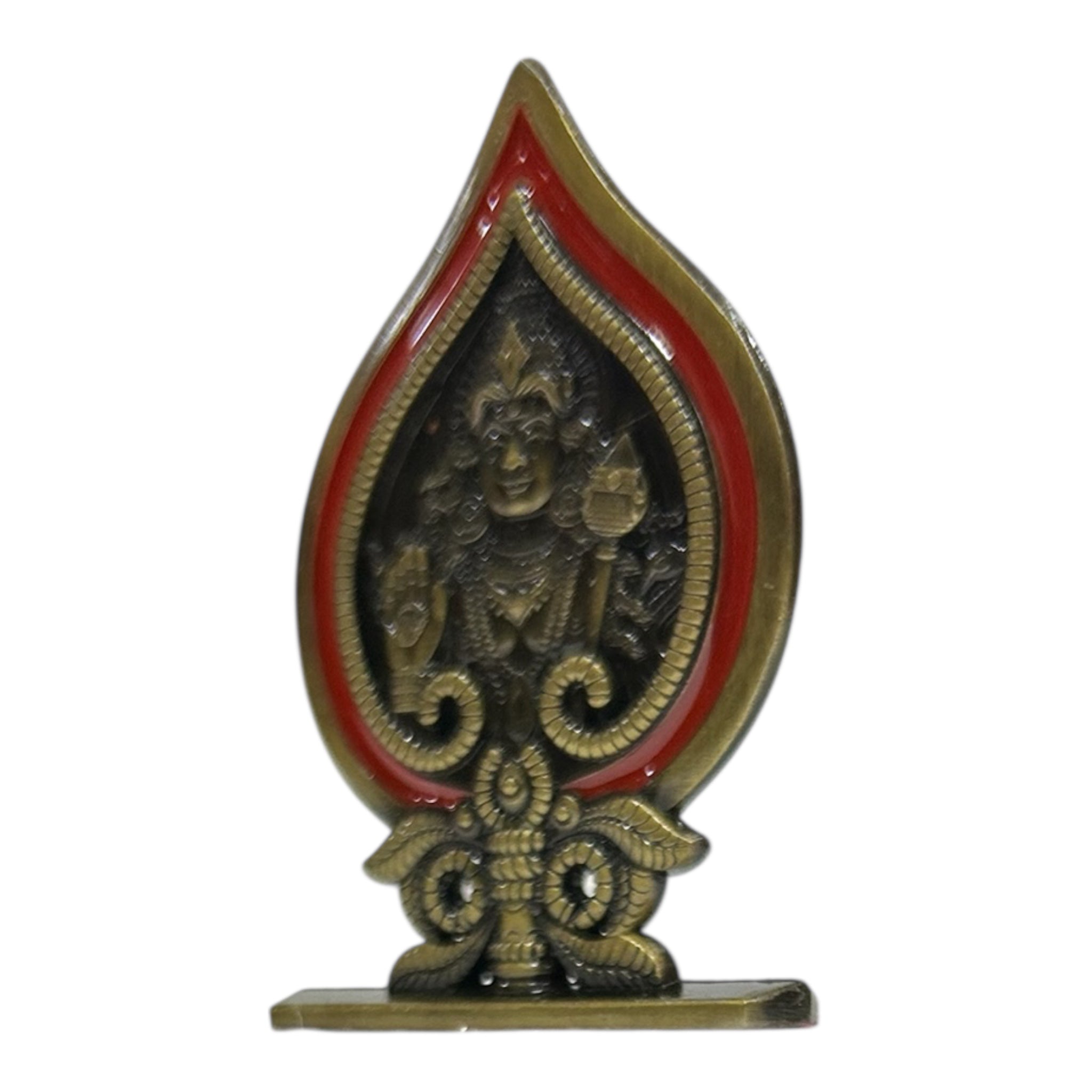 Murugan Tamil Om "ஓம்" Stand for Car Dashboard & Home Decor Spiritual Metal stand with Base