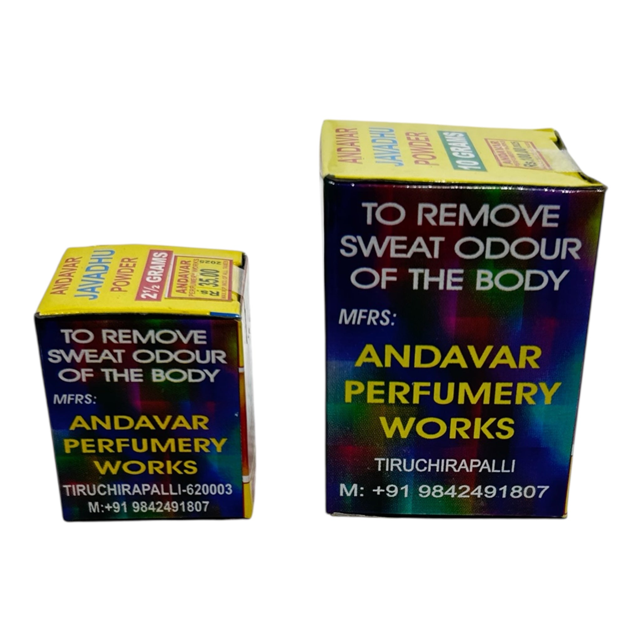 Andavar Javadhu Powder 2.5 & 10 gms - Herbal Deodorant for Long-Lasting Freshness ஜவ்வாது தூள்