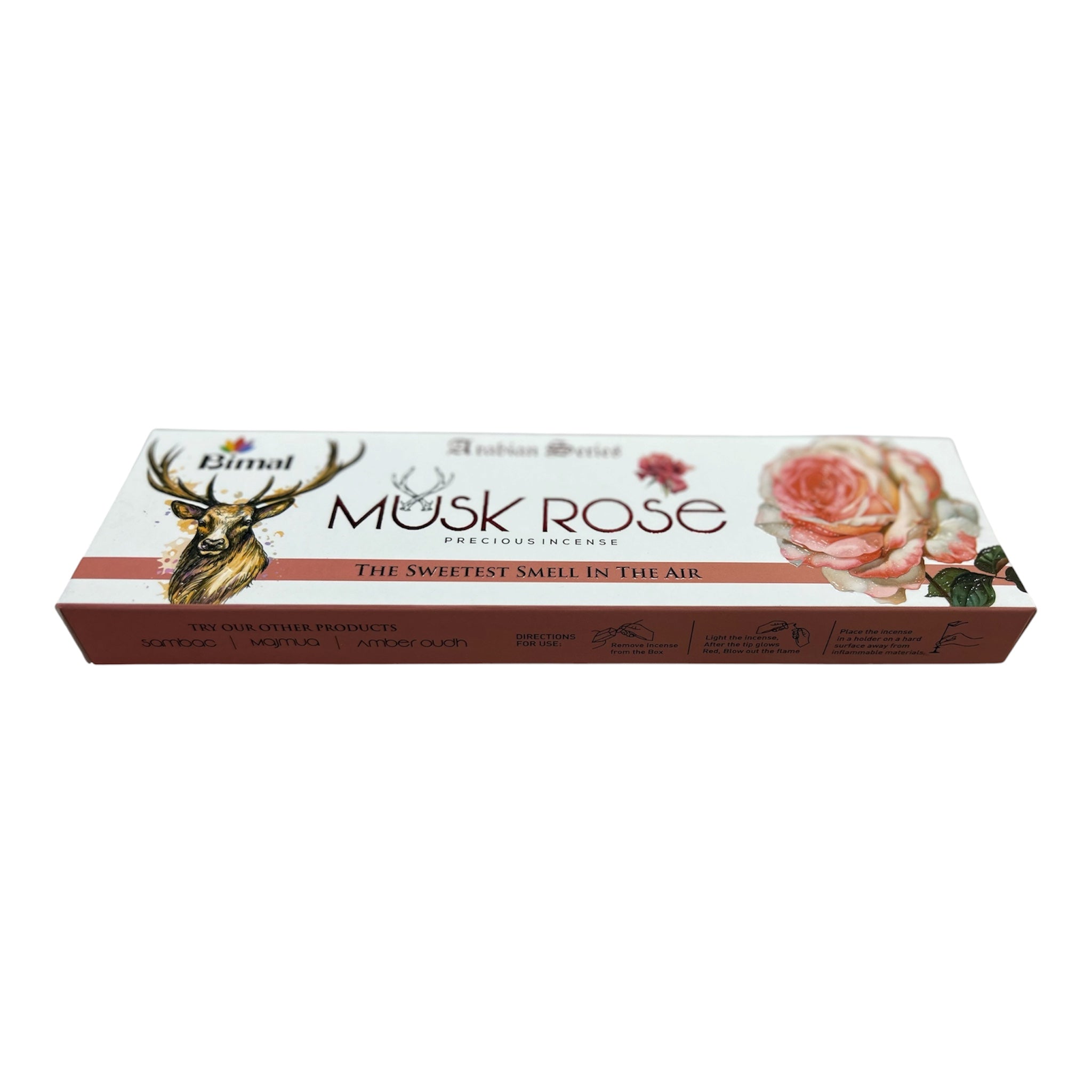 Bimal Musk Rose Precious Incense Sticks  long -Arabian Profile Gulab aroma for Pooja