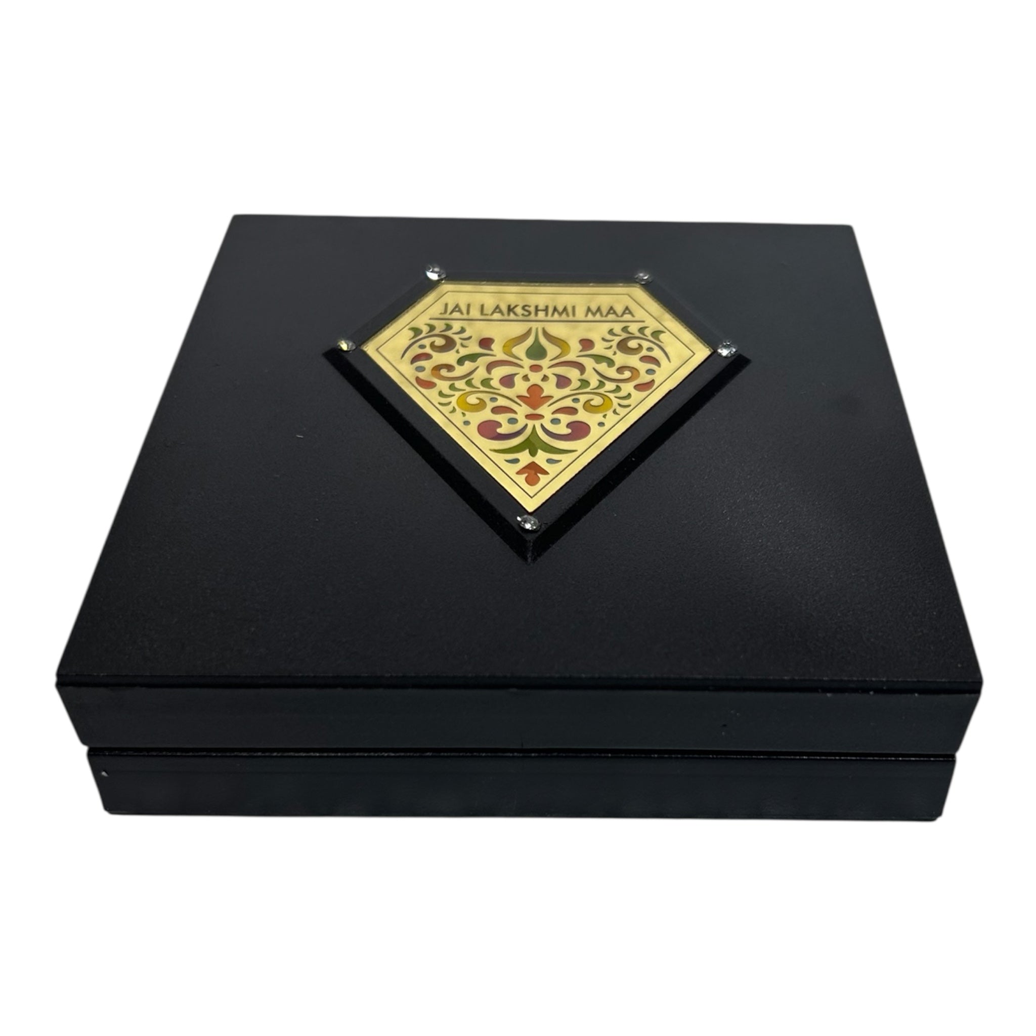 Sri Ram Darbar Gold Plated Charan Padhukas Med Box Corporate Gift 11 x 11 cms - Choice of Spiritual Significance