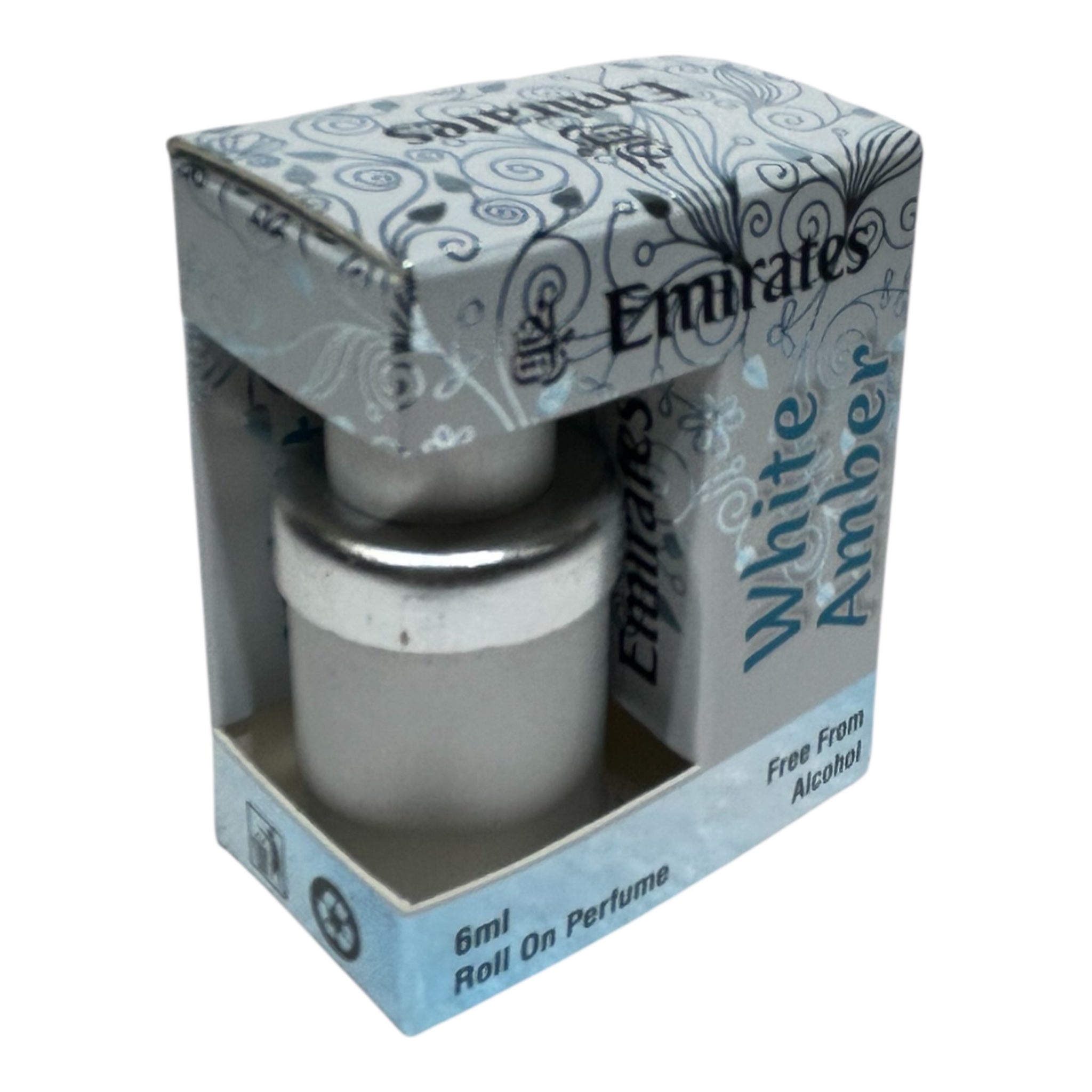 Emirates White Amber Roll On Attar 6 ml - Alcohol free UAE Scent