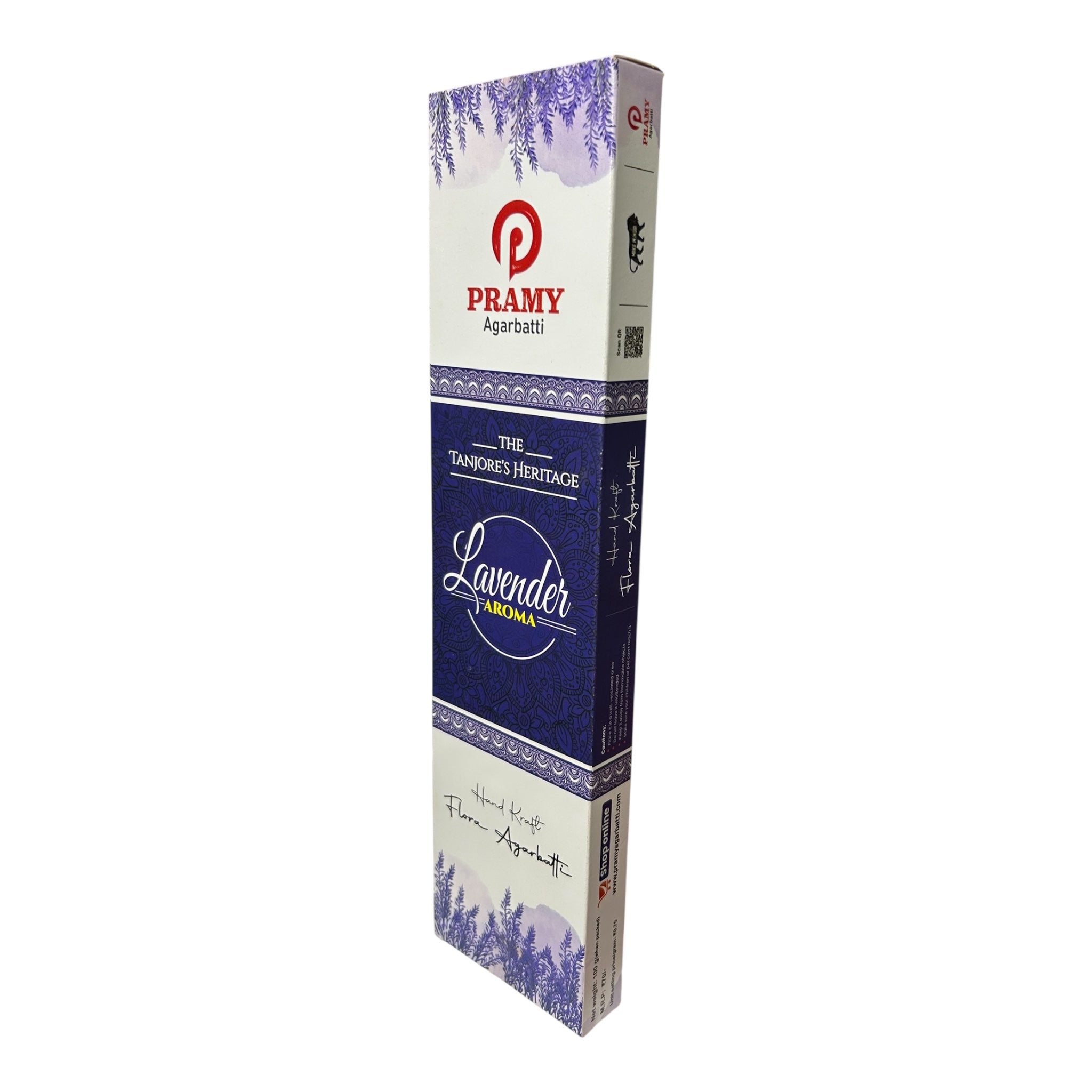 Pramy Lavender Handkraft Flora Agarbatti - Calming Incense Sticks for Meditation & Relaxation