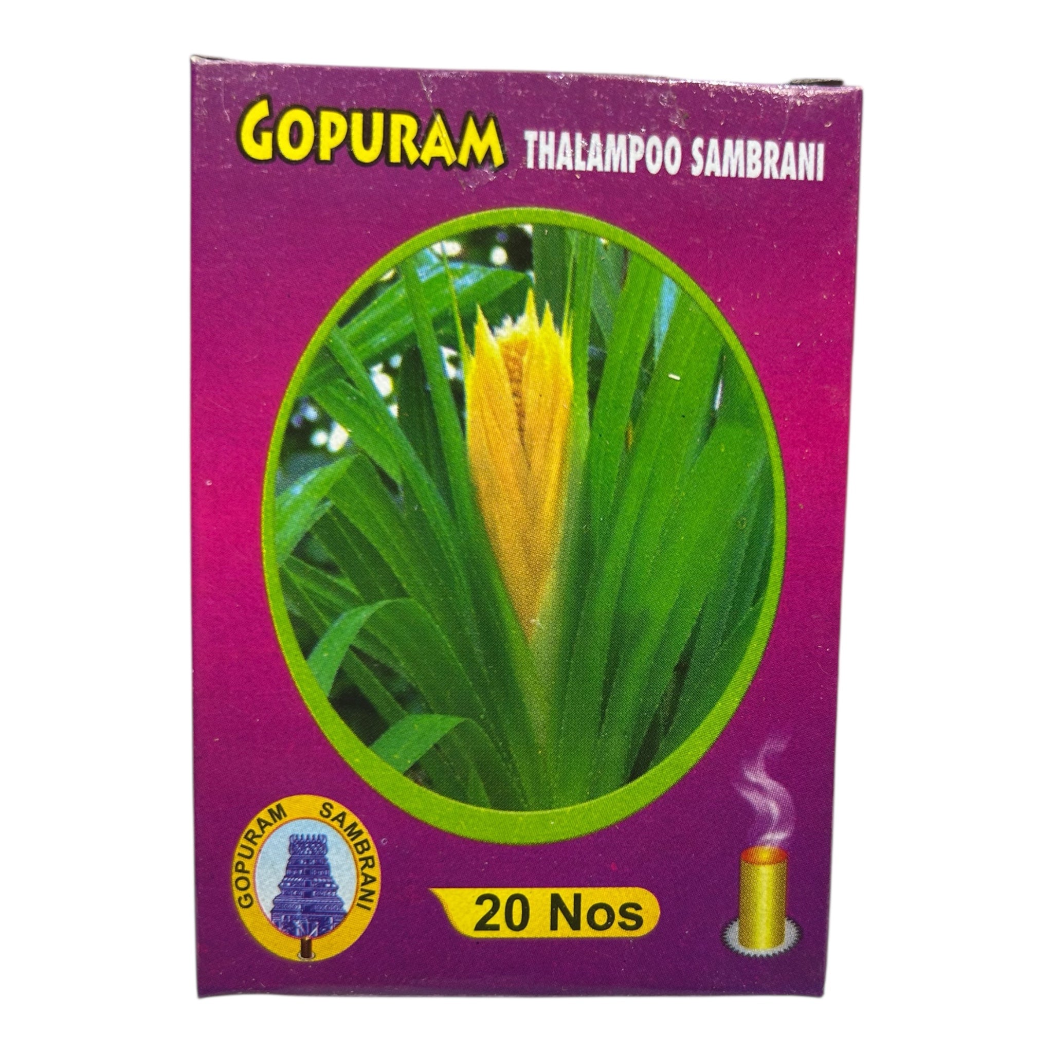 Gopuram Thalampoo Sambrani – Traditional Temple-Grade Aroma for Pooja தாழம்பூ சாம்பிராணி