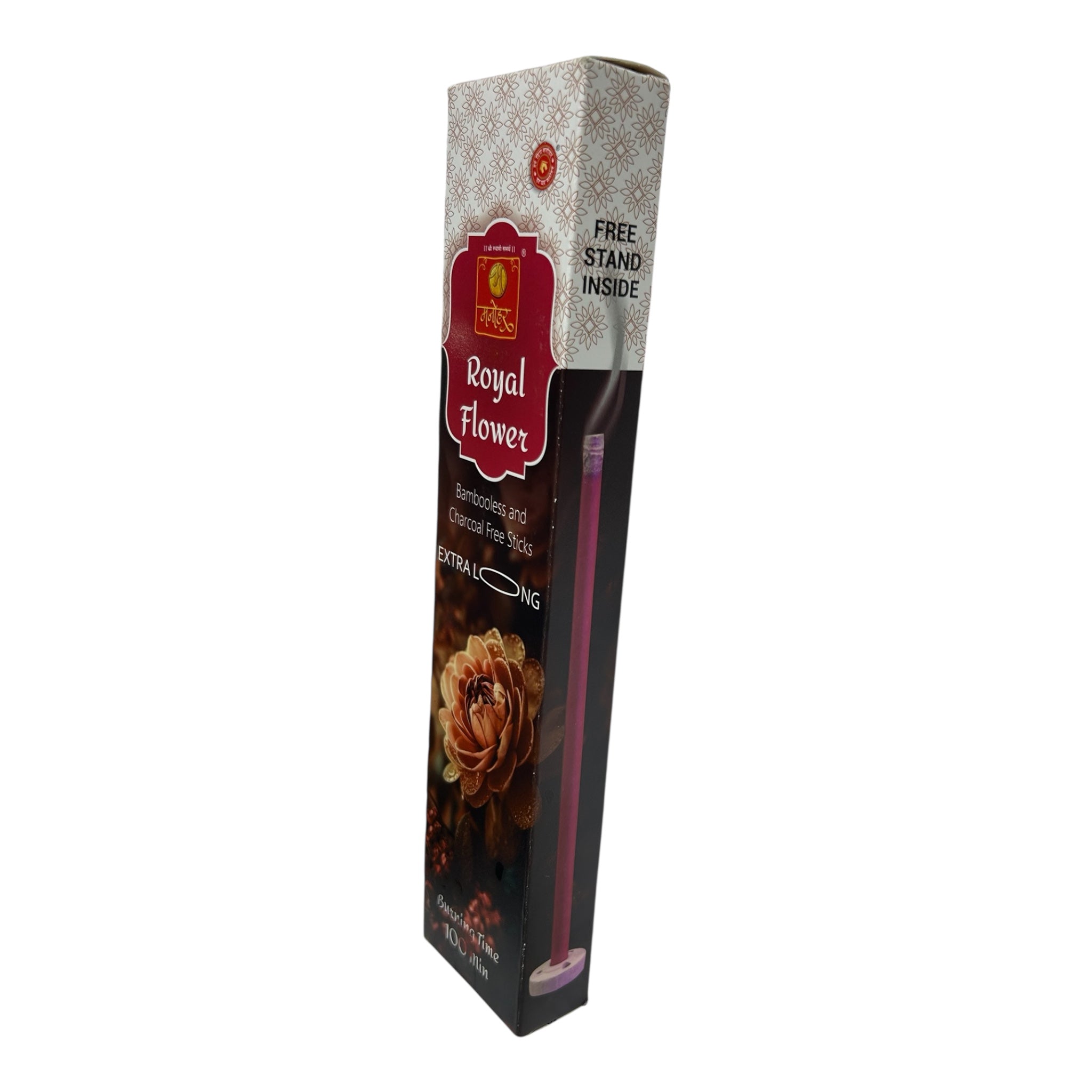 Manohar Royal Flower Bambooless and Charcoal Free Sticks - Long-Lasting & Eco-Friendly Floral Fragrance for Pooja & Meditation