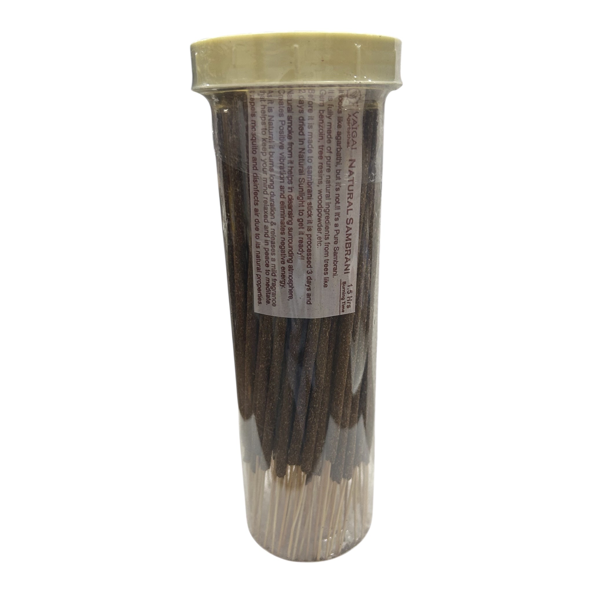 Vaigai Natural Sambrani Jar one hour Aroma Stick வைகை இயற்கை சாம்பிராணி