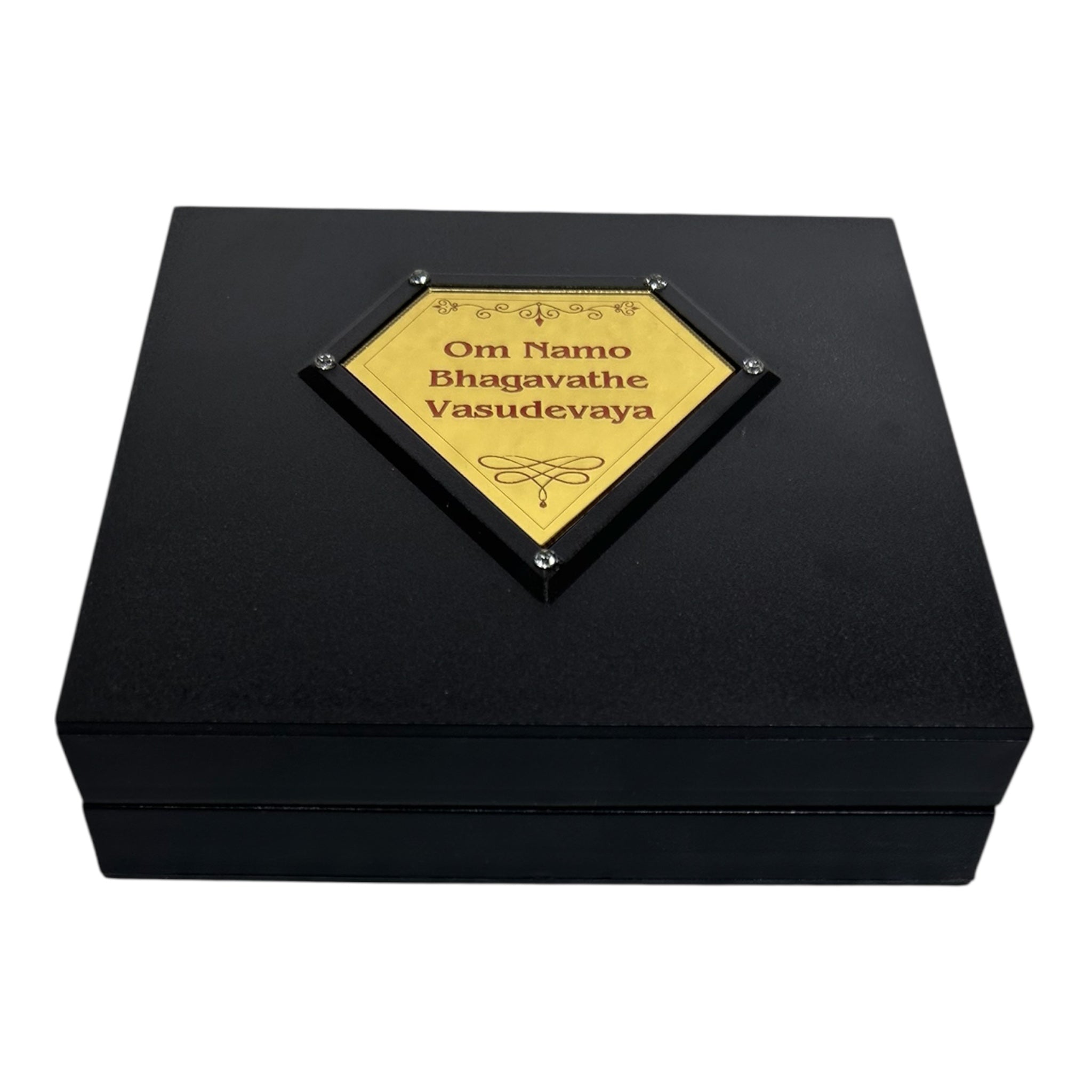 Unni Krishna Guruvayurappan Charan Padhukas in a 11x11 cm box - devotional corporate gift for spiritual seekers