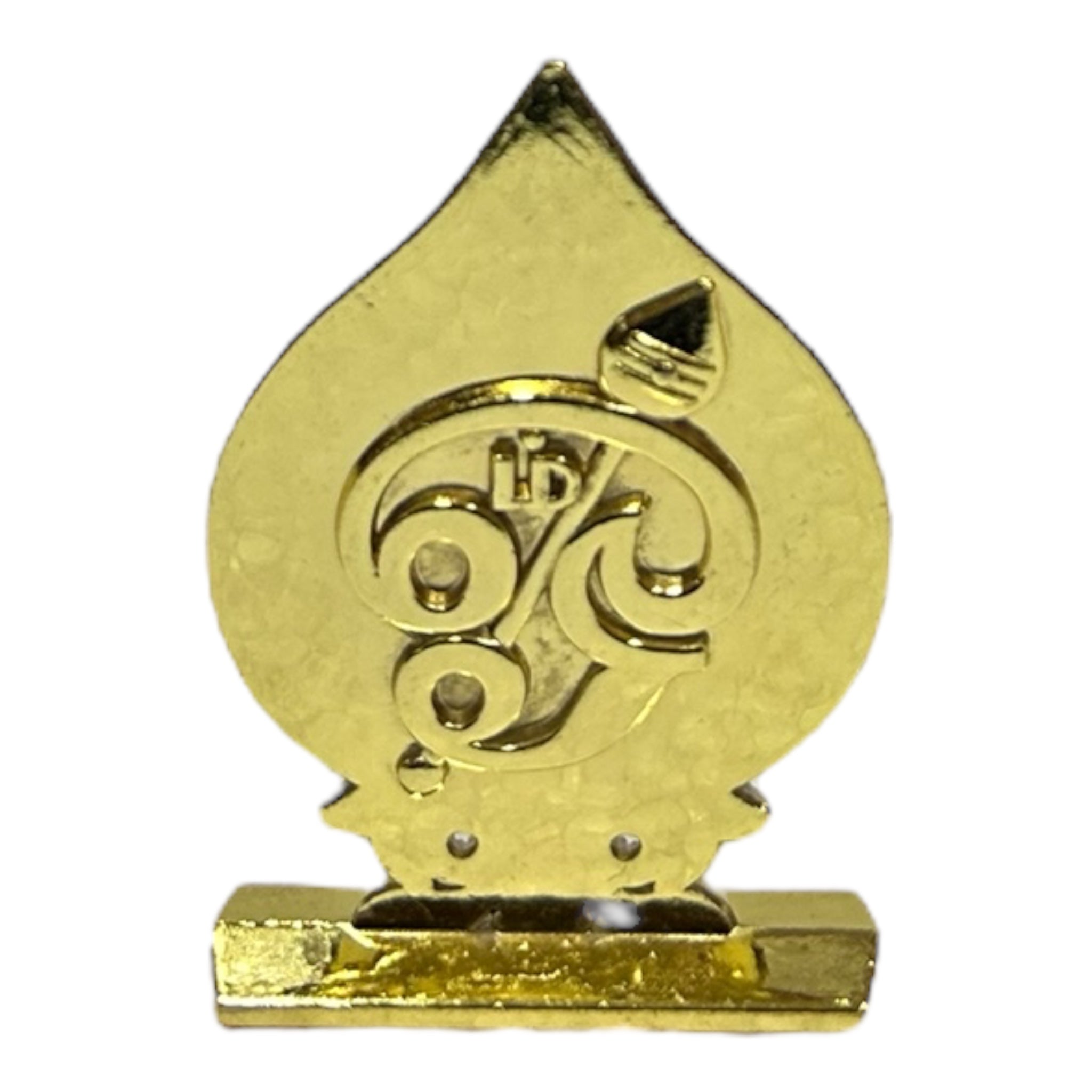 Murugan Tamil Om "ஓம்" Stand for Car Dashboard & Home Decor Spiritual Metal stand with Base