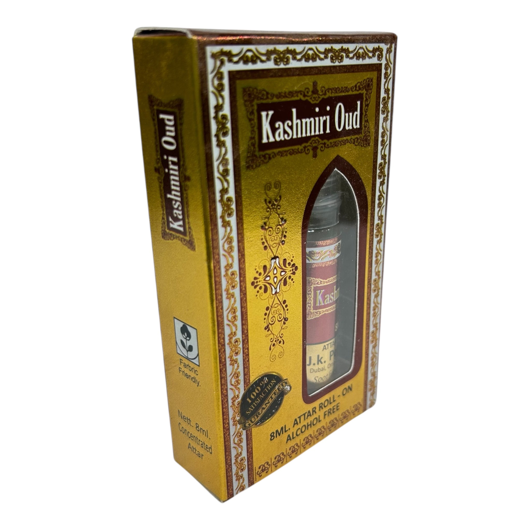JK Perfumers Kashmiri Oudh Attar Roll-On 8 ml Alcohol-free fragrance