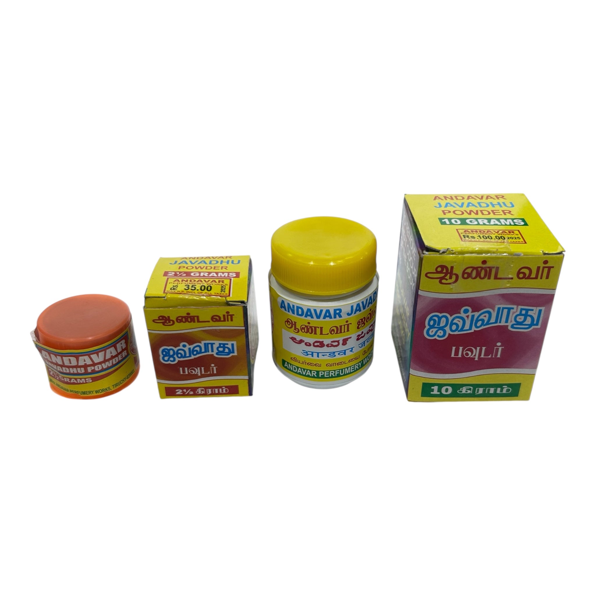 Andavar Javadhu Powder 2.5 & 10 gms - Herbal Deodorant for Long-Lasting Freshness ஜவ்வாது தூள்