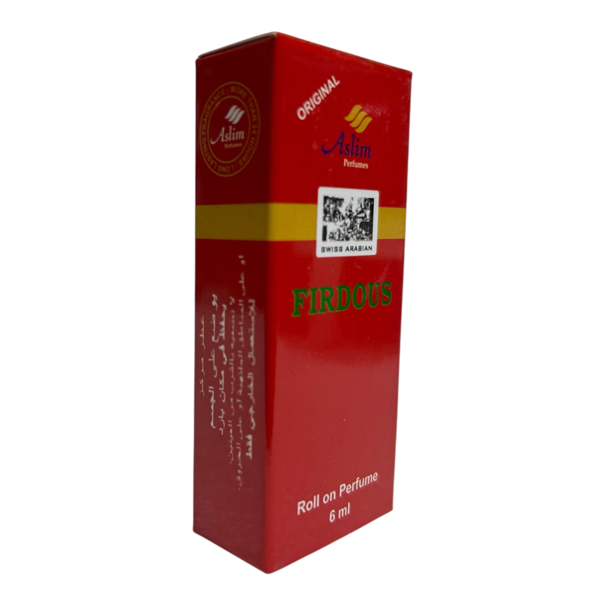 Aslim Firdous Attar Roll-On Natural Classic Alcohol-Free Perfume Oil 6ml