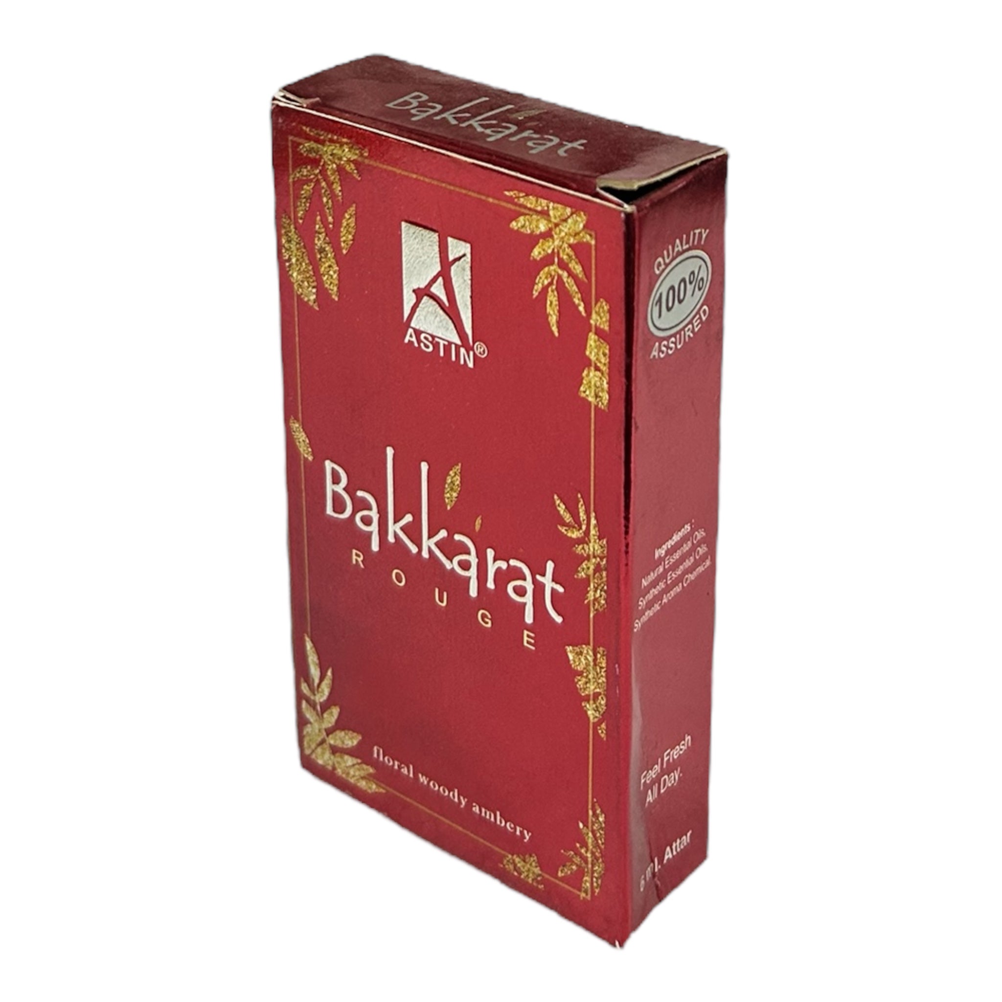 Astin Bakkarat Rouge Attar Roll-On 6ml – Alcohol-Free, Unisex Fragrance Premium Luxury Perfume Oil