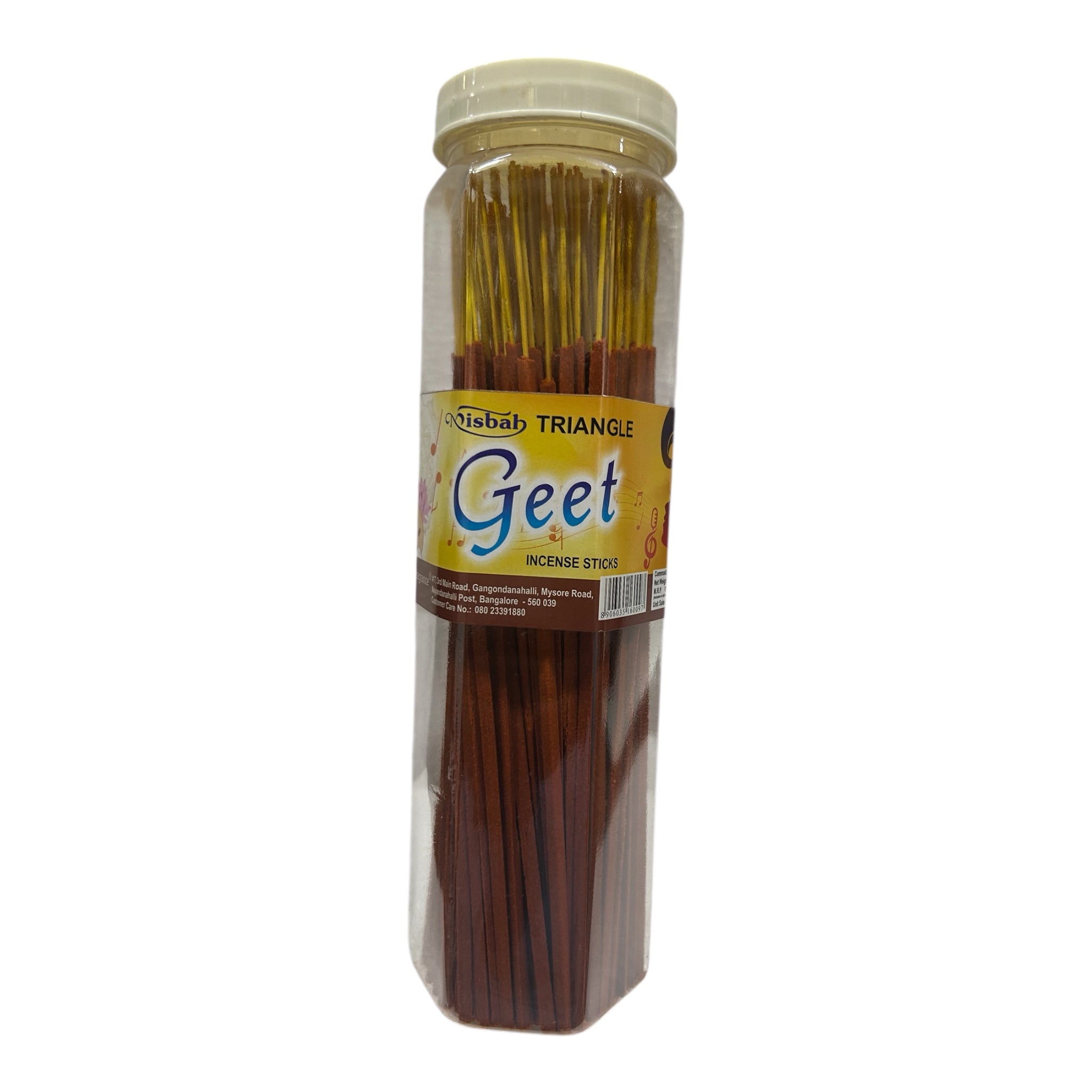 Misbah Triangle Geet one hour Incense Sticks Jar முக்கோண சாம்பிராணி குச்சி
