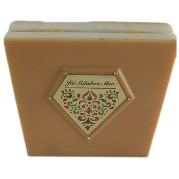 Sri Lakshmi Maaji Gold Plated Charan Box Corporate Gift 11 x 11 cms