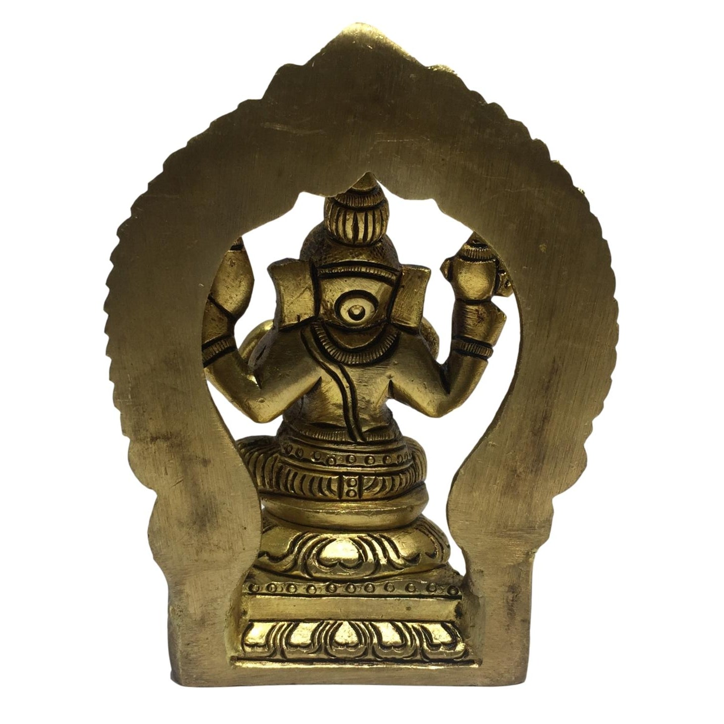 Ganesha in Prabhai Brass Antique 3.6 inch - Sri Prarthana