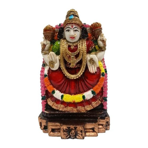 Sri Sharada Devi Multicolour Marble Dust Decorative Showpiece Golu Bommai size 3.5 Inch