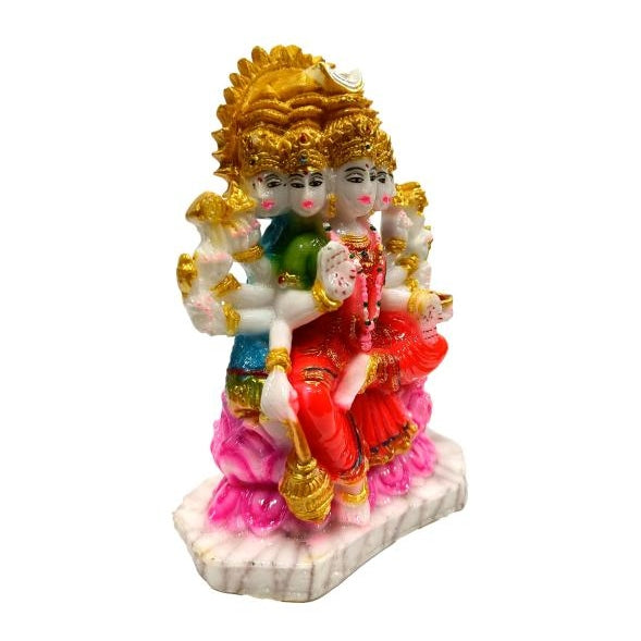 Multicolour Veda Matha Gayatri Devi Marble Dust Figurine Decorative Showpiece Size 5.5 inch