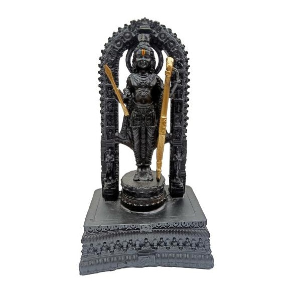 Sri Ram Lalla Janma Bhoomi Ayodhya Moolavar Shining Fibre Figurine Decorative Showpiece 7 Inch