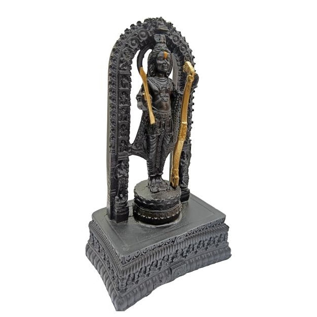 Sri Ram Lalla Janma Bhoomi Ayodhya Moolavar Shining Fibre Figurine Decorative Showpiece 7 Inch