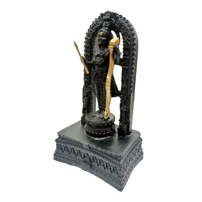 Sri Ram Lalla Janma Bhoomi Ayodhya Moolavar Shining Fibre Figurine Decorative Showpiece 7 Inch