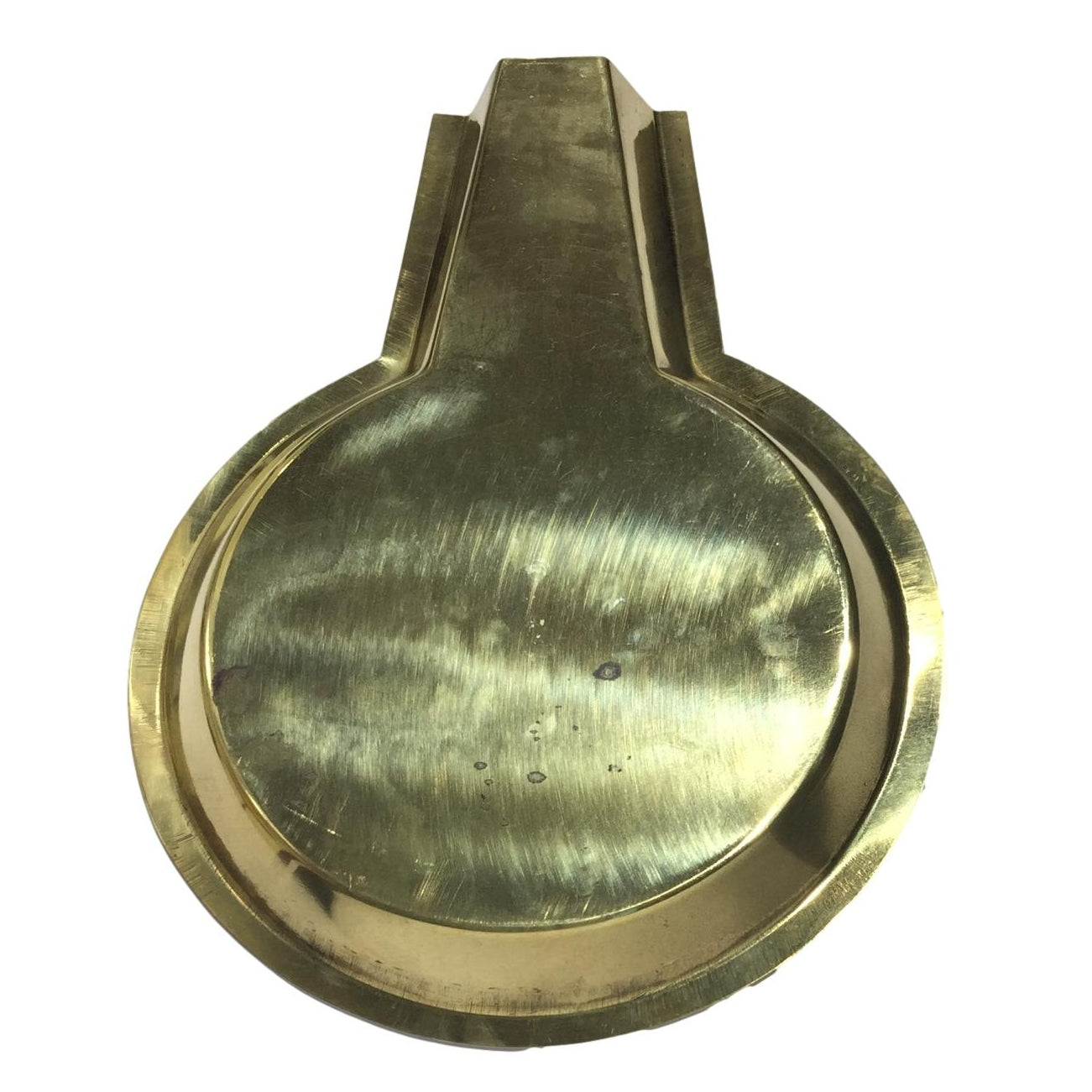 Brass Round Abisheka Plate or Tray size 8 inches Length Including Outlet