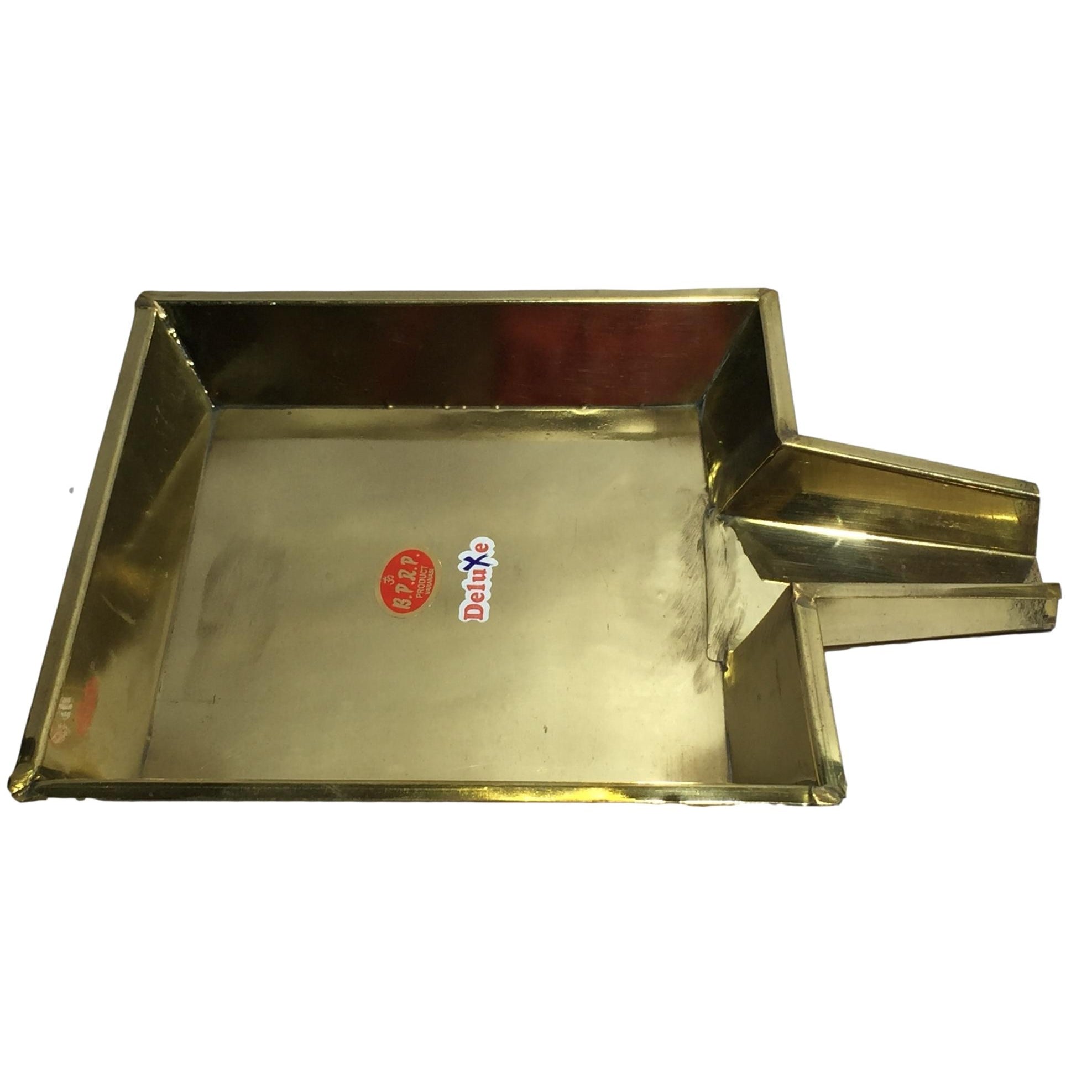 Brass Square Abisheka Plate or Tray size No 2