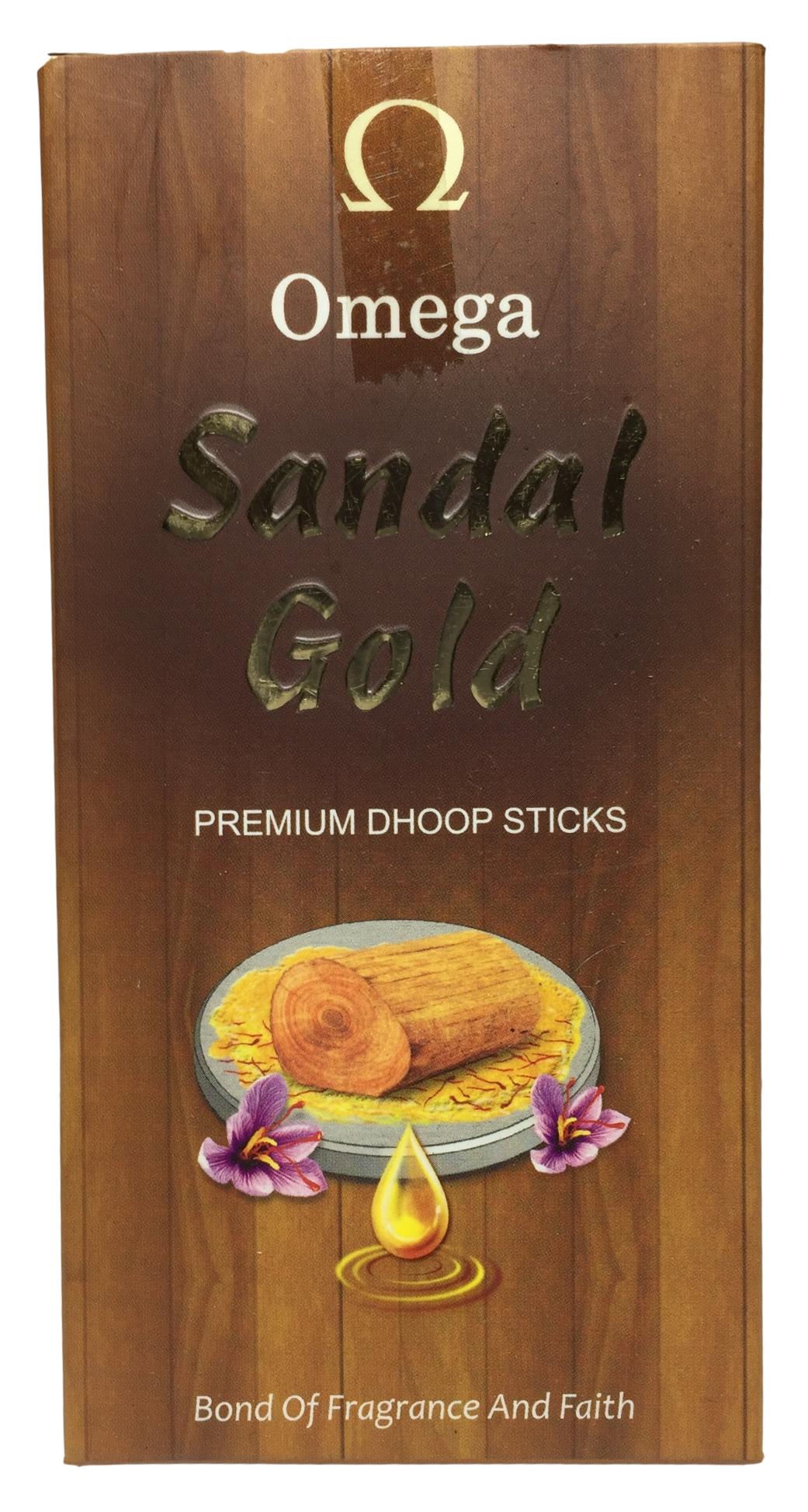 Omega Sandal Gold Premium Dhoop Sticks