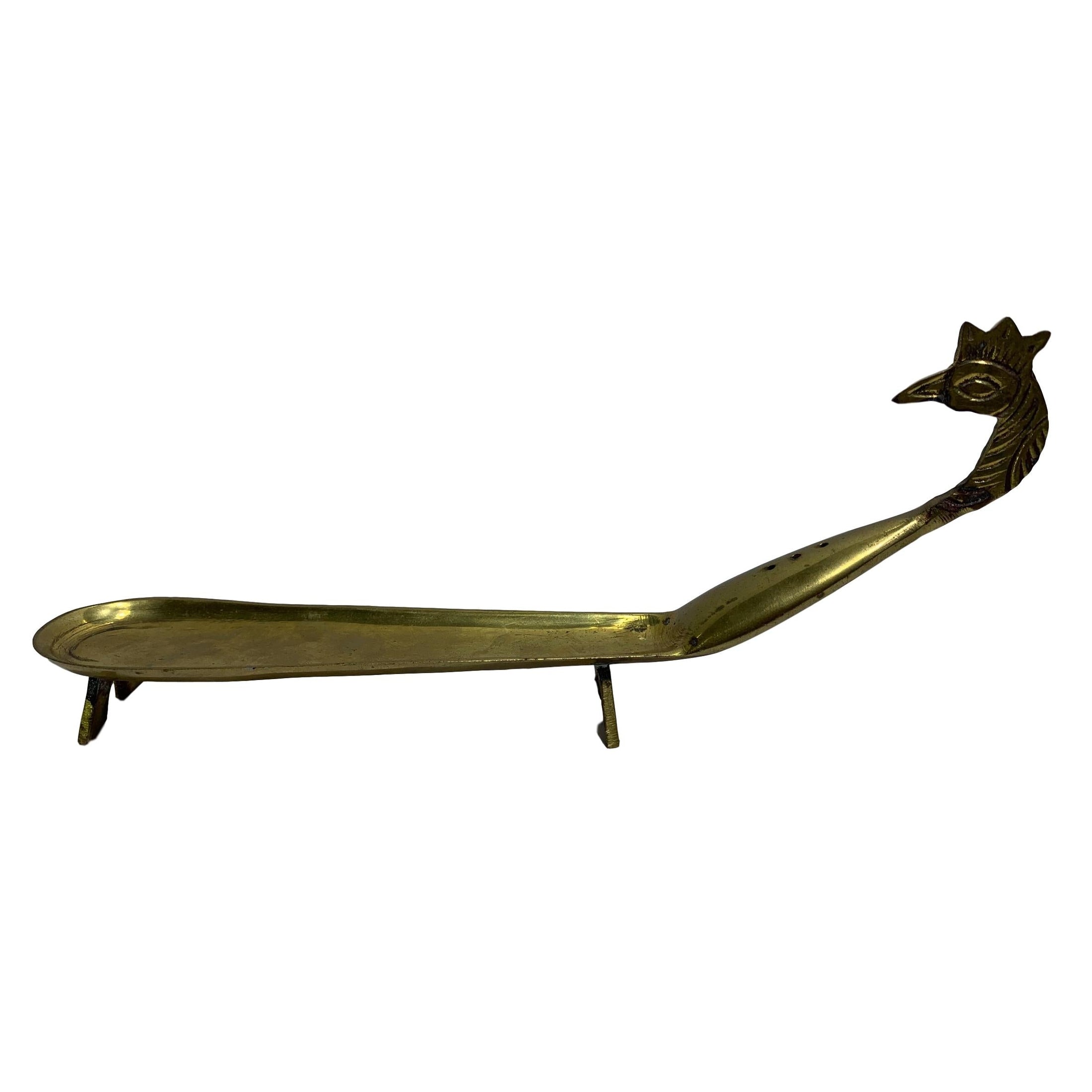 Peacock Brass Agarbathi Stand