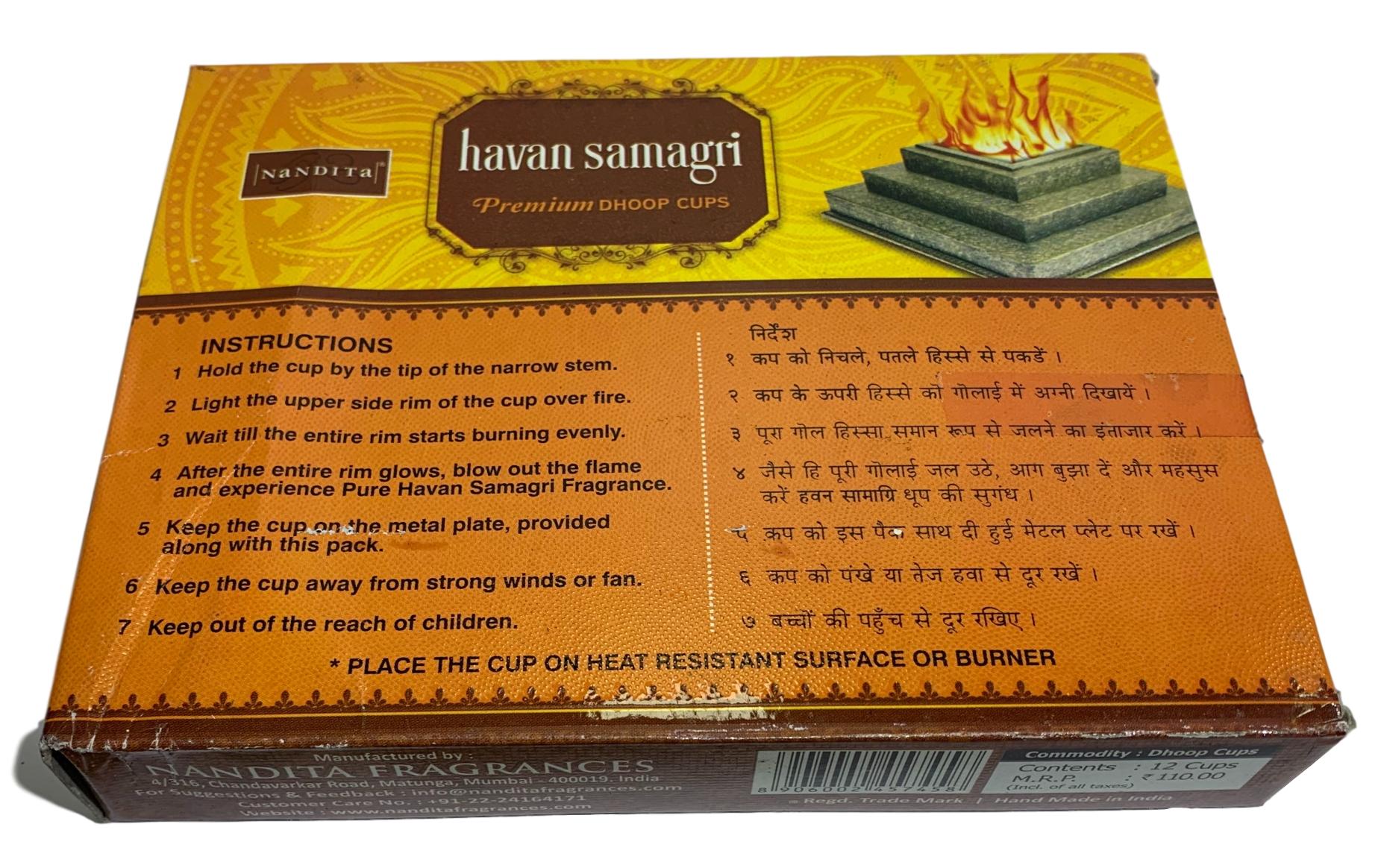 Nandita Havan Samagri Premium Dhoop Cups