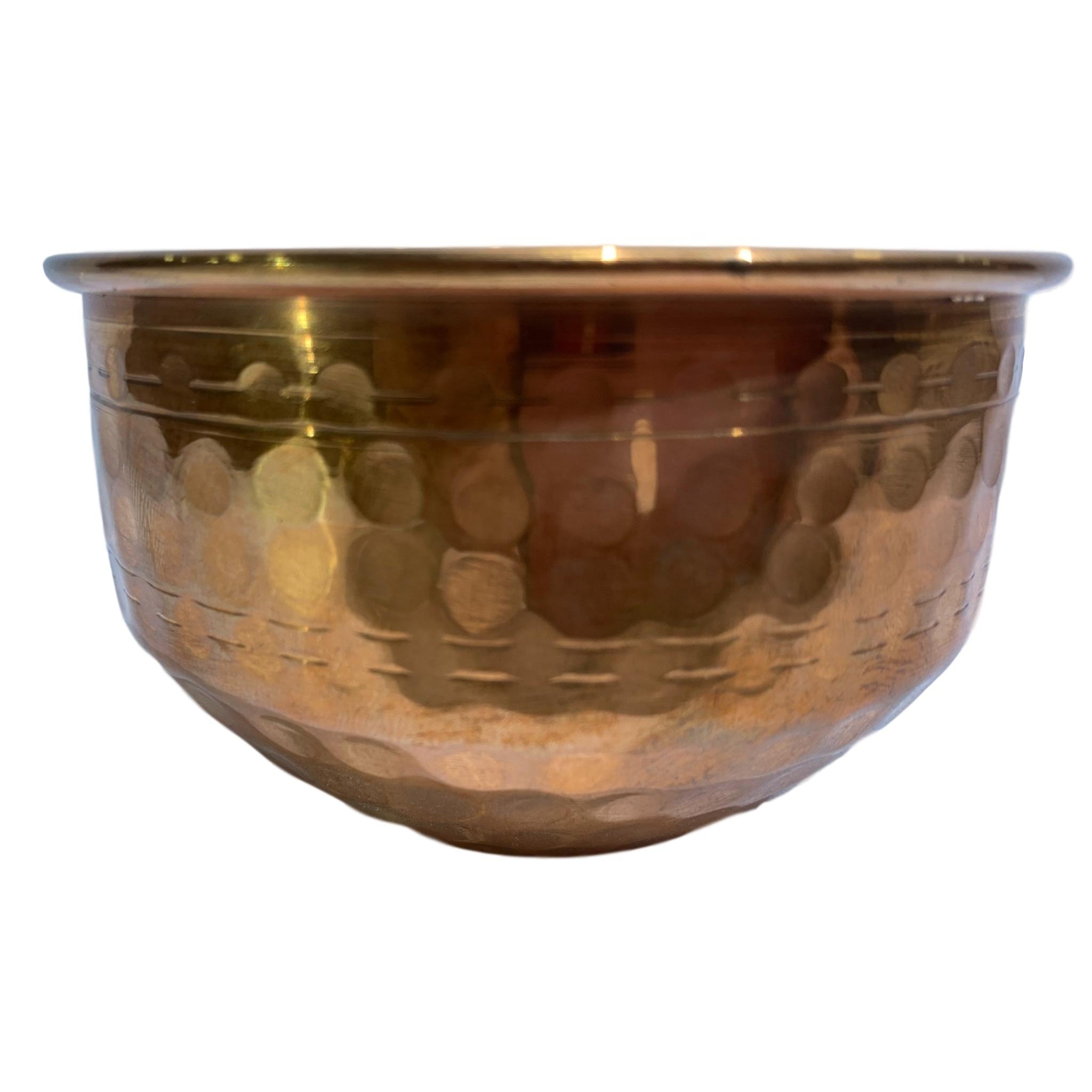 Copper Vattil Hammered Design 3.8 inches Diameter