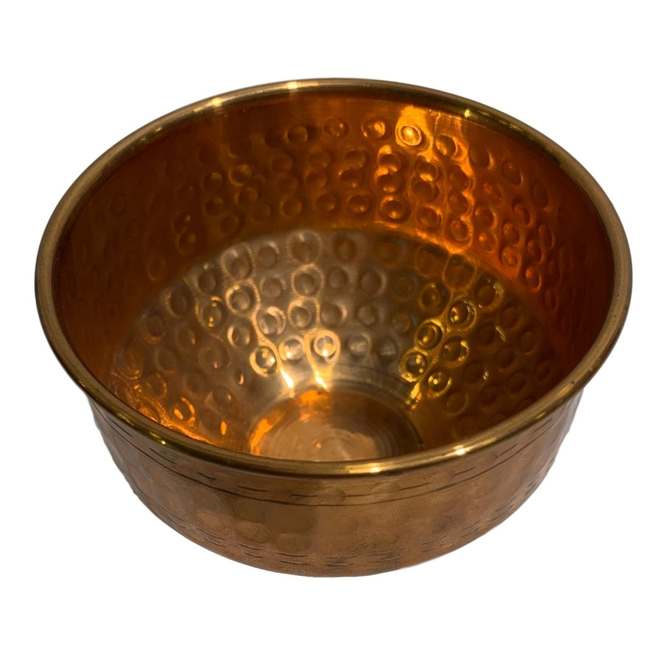 Copper Vattil Hammered Design 3.8 inches Diameter