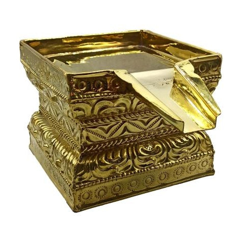 Brass Cube Shaped Abisheka Peedam / Thirumanjana Tray (Available in Many Sizes)