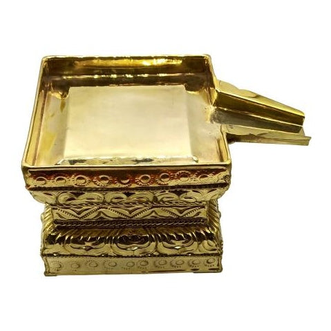 Brass Cube Shaped Abisheka Peedam / Thirumanjana Tray (Available in Many Sizes)