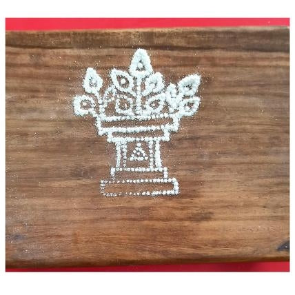 SS Thulasi Maadam Design Kolam Plate / Tulsi Rangoli Making Stencil Kit size 4.5 inch Dia