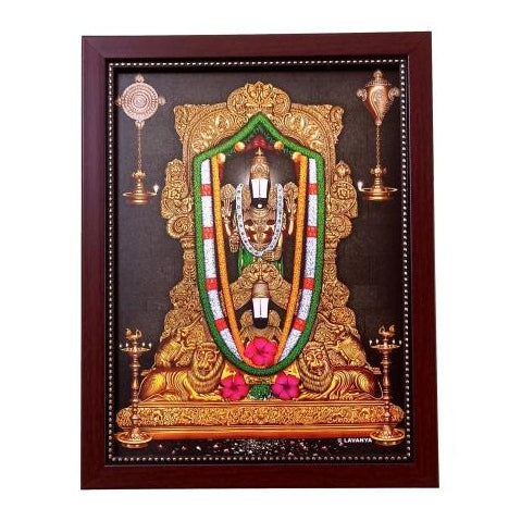 Dwaraka Tirumala Venkateswara Swami Photo Frame Wall Art - A4 Size 12 x 9 inch