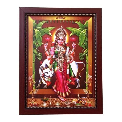 Sri Gruha Lakshmi Matha Photo Frame Wall Art - A4 Size 12 x 9 inch (Portrait)