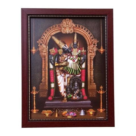 Sri Varaha Perumal with Maha Lakshmi Bhuvarahar Photo Frame Wall Art - A4 Size 12 x 9 inch