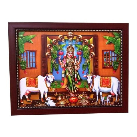 Sri Gruha Lakshmi Matha Photo Frame Wall Art - A4 Size 12 x 9 inch