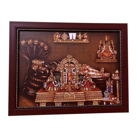 Srirangam Sri Ranganatha Swami Moolavar Periya Perumal Photo frame Wall Art - A4 Size 12 x 9 inch