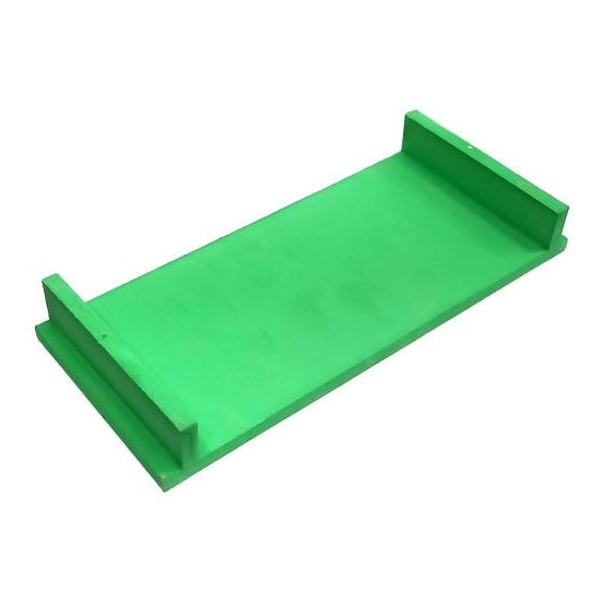 Rectangular Kubera Kolam Wooden Stand /Green Kubera Kolam Manai / For Vastu Pooja Decoration 9 x 4 Inch