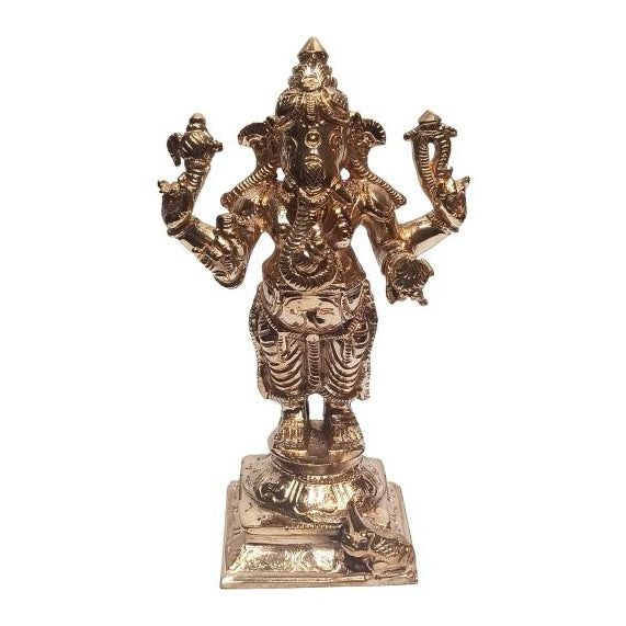 Sri Ganesh Standing Pancha Loga Pooja Decorative Figurine size 6 inch