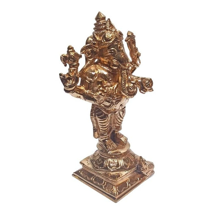 Sri Ganesh Standing Pancha Loga Pooja Decorative Figurine size 6 inch