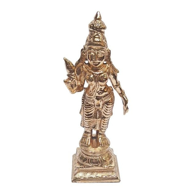 Sridevi Bhudevi Srinivasa Perumal Panchaloga Set Pooja Decorative Figurine size 5 Inch