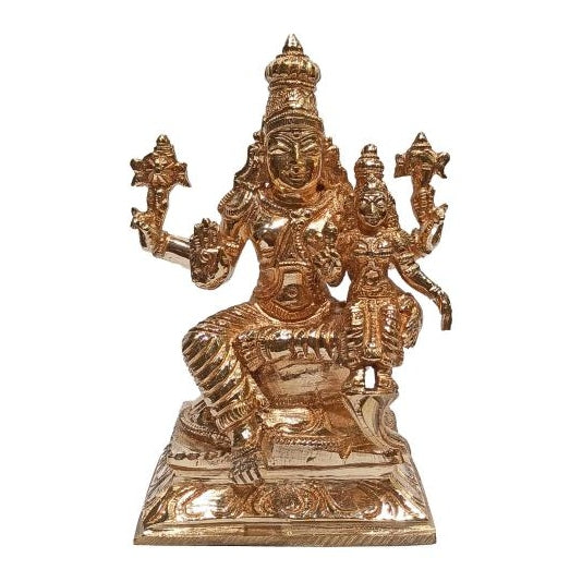 Sri Lakshmi Narayana Sitting Pancha Loga Pooja Decorative Figurine size 5 Inch