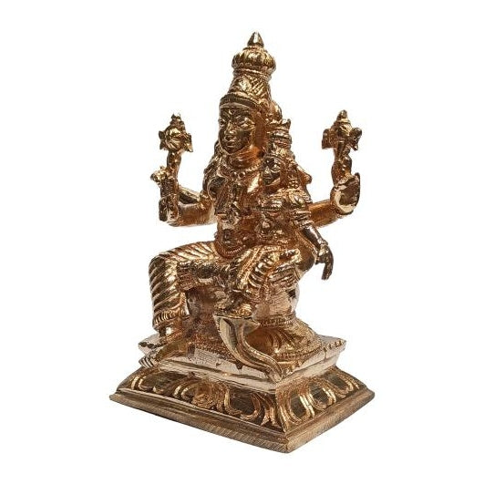 Sri Lakshmi Narayana Sitting Pancha Loga Pooja Decorative Figurine size 5 Inch