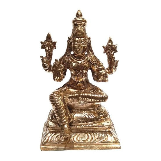 Panchaloga Sitting Dhanvanthri Bagwan -God of Medicine Pooja Decorative Sculpture size 4 Inch