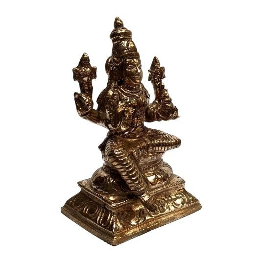 Panchaloga Sitting Dhanvanthri Bagwan -God of Medicine Pooja Decorative Sculpture size 4 Inch