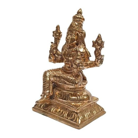 Panchaloga Sitting Dhanvanthri Bagwan -God of Medicine Pooja Decorative Sculpture size 4 Inch